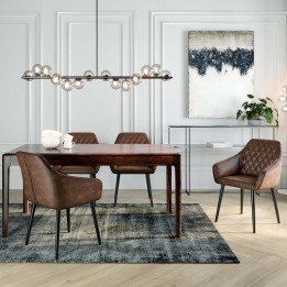 Chair with brown vintage armrests - San Remo - Kare Design