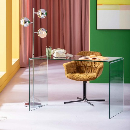 Chaise pivotante Colmar velours jaune Kare Design Chaise pivotante Colmar velours jaune Kare Design