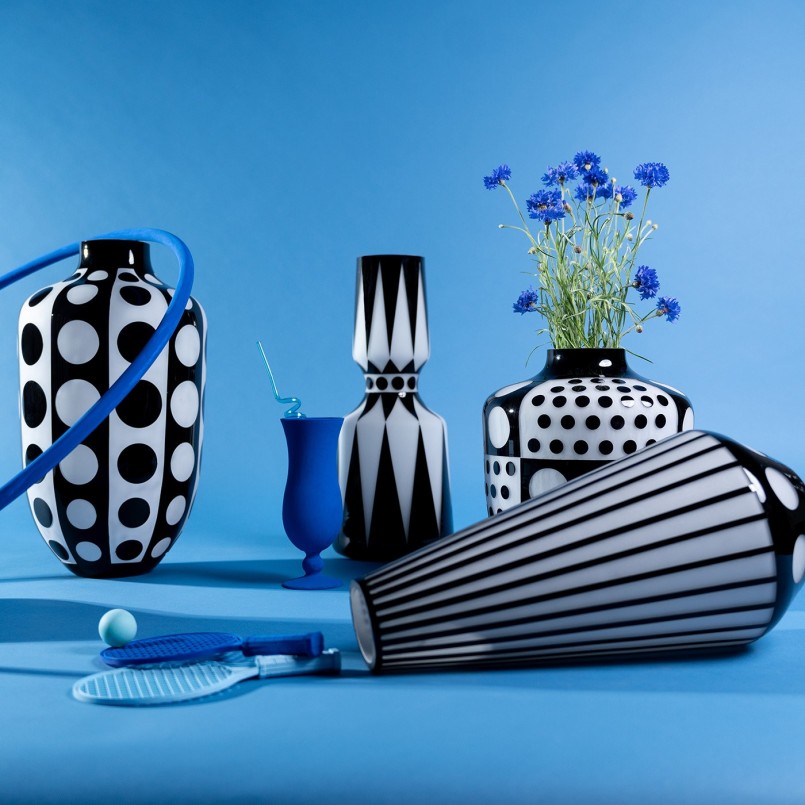Vase noir et blanc - Brillar - Kare Design