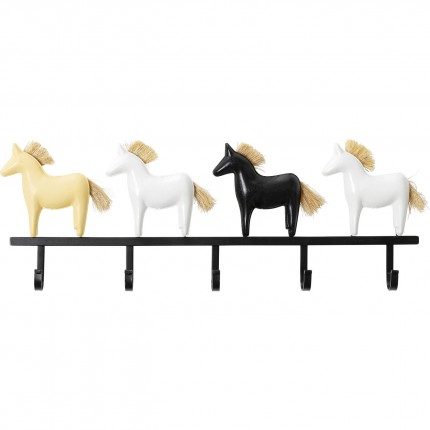 Portemanteau mural chevaux 63cm Kare Design