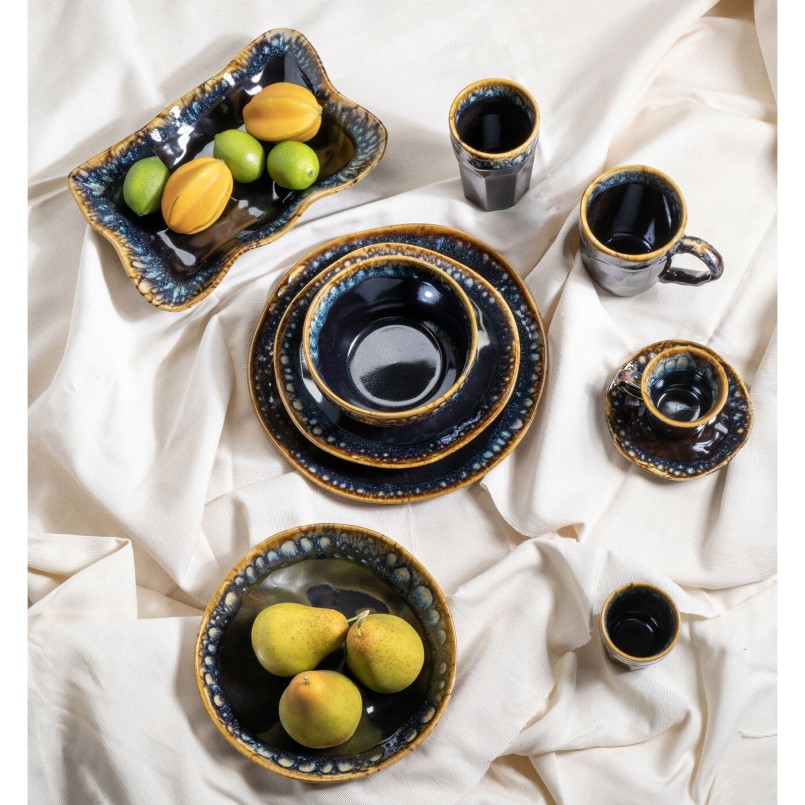 Blue stoneware plates - Lio - Kare Design