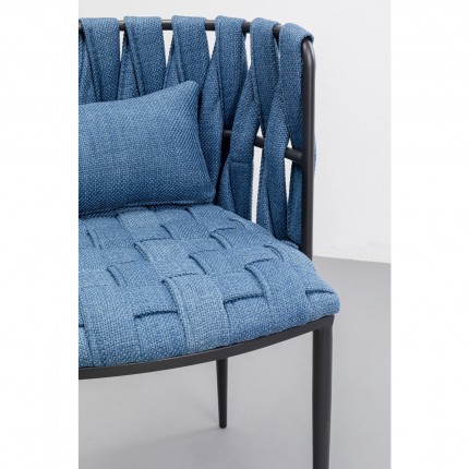 Chaise avec accoudoirs Saluti bleue Kare Design