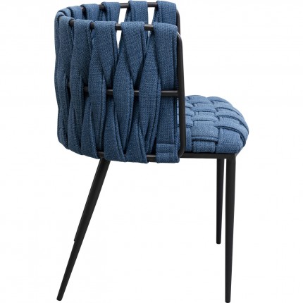 Chaise avec accoudoirs Saluti bleue Kare Design
