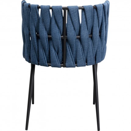 Chaise avec accoudoirs Saluti bleue Kare Design