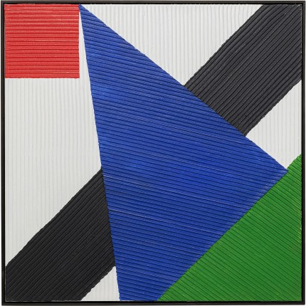 Tableau sur toile Art Triangles bleu 100x100cm Tableau sur toile Art Triangles bleu 100x100cm