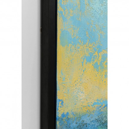 Peinture Jardin 125x215cm bleue Kare Design