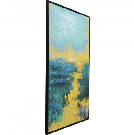 Peinture Jardin 125x215cm bleue Kare Design