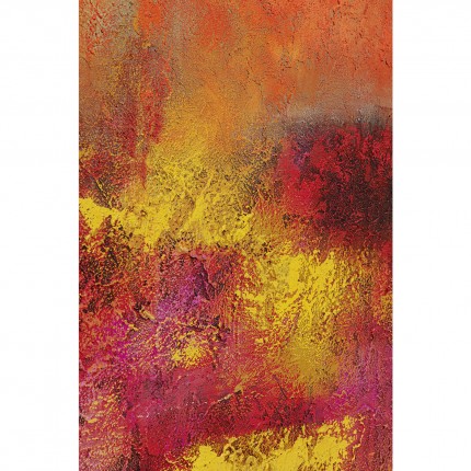 Peinture Jardin 125x215cm rouge Kare Design