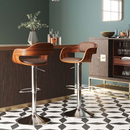 Tabouret de bar Monaco choco Kare Design