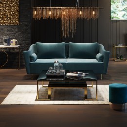 Retro gilded coffee table - Rush - Kare Design
