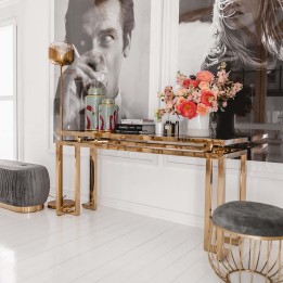 Console rétro dorée - Gold Rush - Kare Design