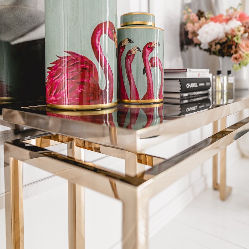 Console rétro dorée - Gold Rush - Kare Design