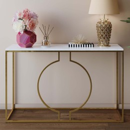 Retro golden console table Miami Loft design - Vintage console table