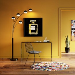 Console en verre design Clear Club : console contemporaine en verre courbé transparent