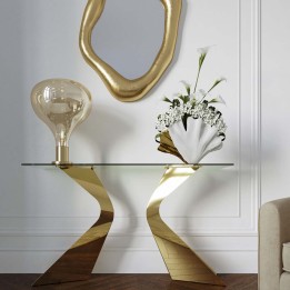 Console design dorée - Gloria - Kare