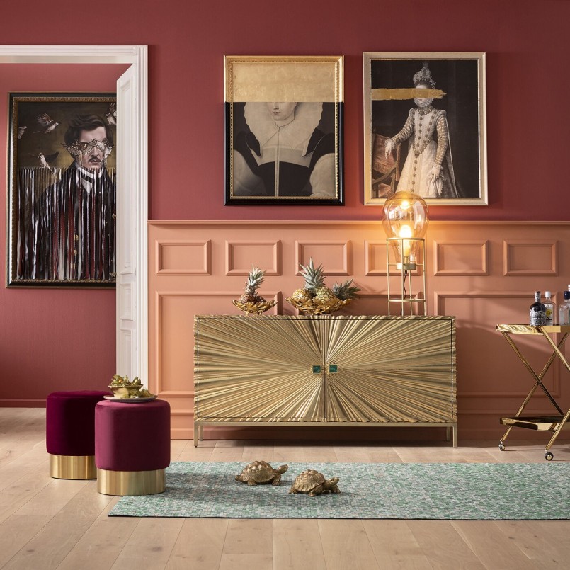 Contemporary golden sideboard - Illumino - Kare Design