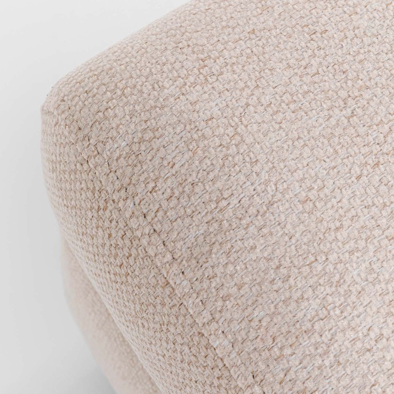 Cream fabric footstool - Gianna - Kare Design