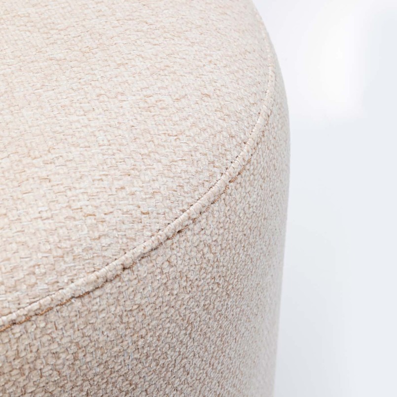 Cream fabric and black steel stool - Cherry - Kare Design