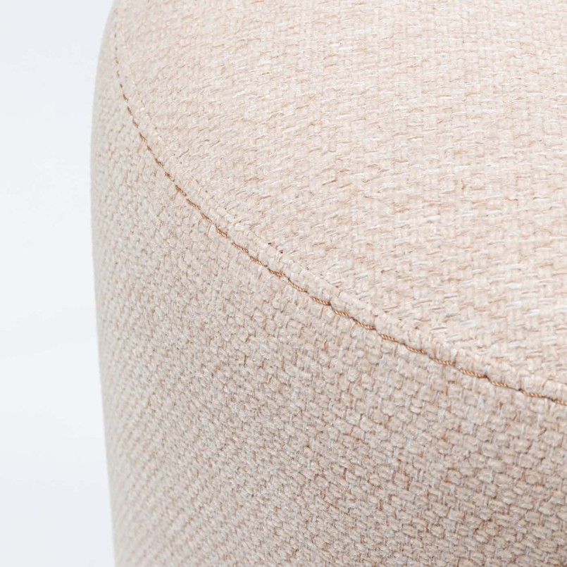 Cream fabric and black steel stool - Cherry - Kare Design