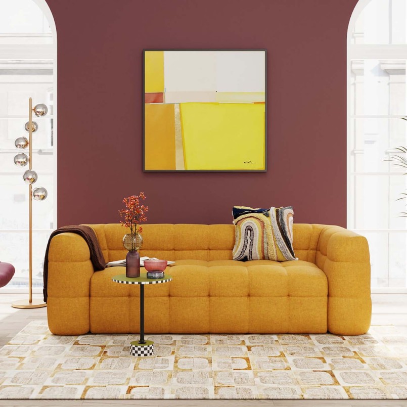 Yellow fabric sofa - Salamanca - Kare Design