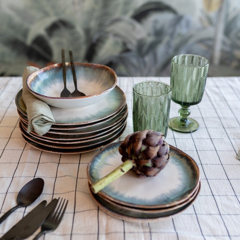 Verres à eau en verre vert - Fogli - Kare Design