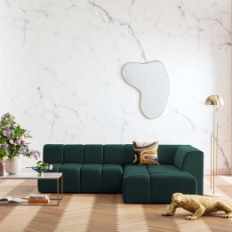 Canapé d'angle contemporain vert sapin - Belami - Kare Design