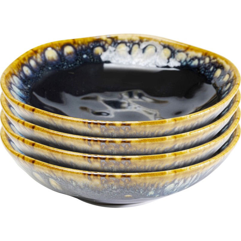 Assiettes en grès bleu - Lio - Kare Design