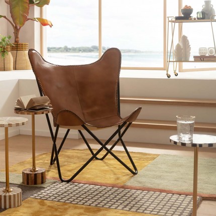 Fauteuil California marron kare Design