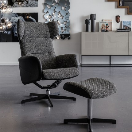 Fauteuil pivotant et repose-pieds Ohio Kare Design Fauteuil pivotant et repose-pieds Ohio Kare Design