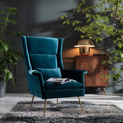 Fauteuil Vegas Forever bleu-vert Kare Design