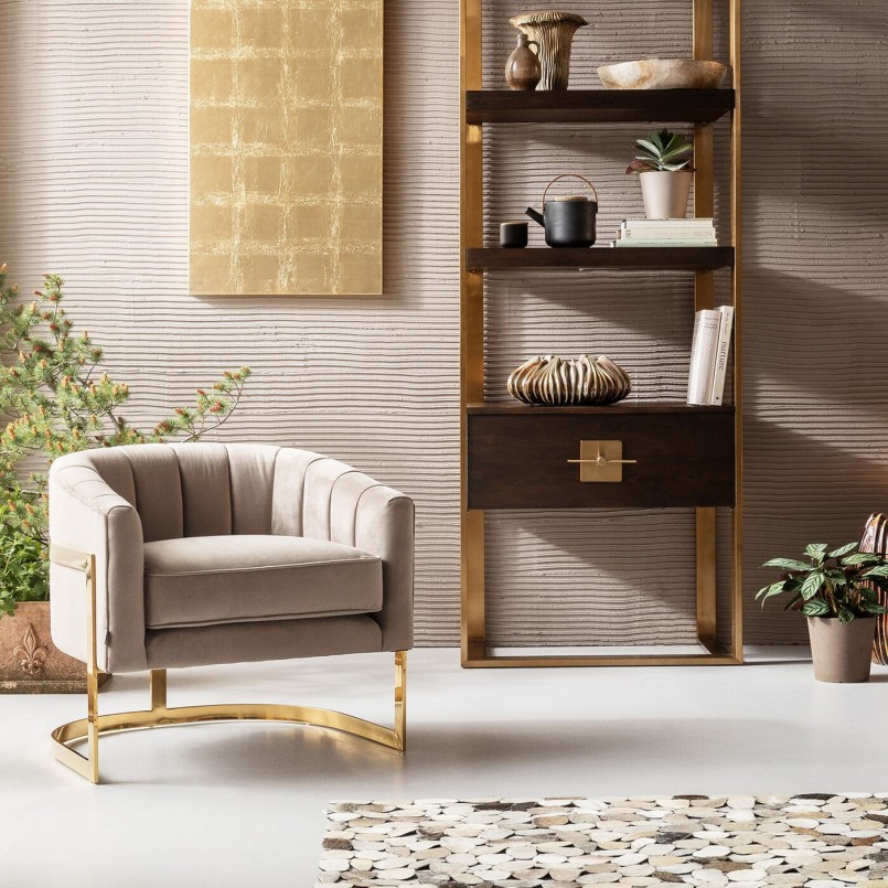 Fauteuil retro beige - Pure Elegance - Kare Design
