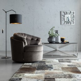 Grey retro armchair - Music Hall - Kare Design