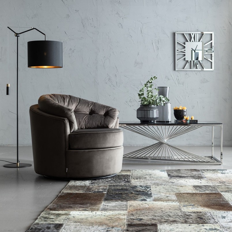 Grey retro armchair - Music Hall - Kare Design