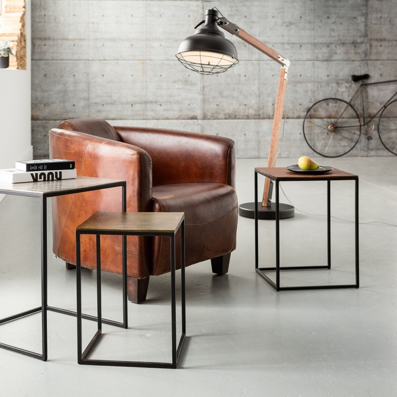 Fauteuil vintage en cuir marron - Cigar Lounge - Kare Design