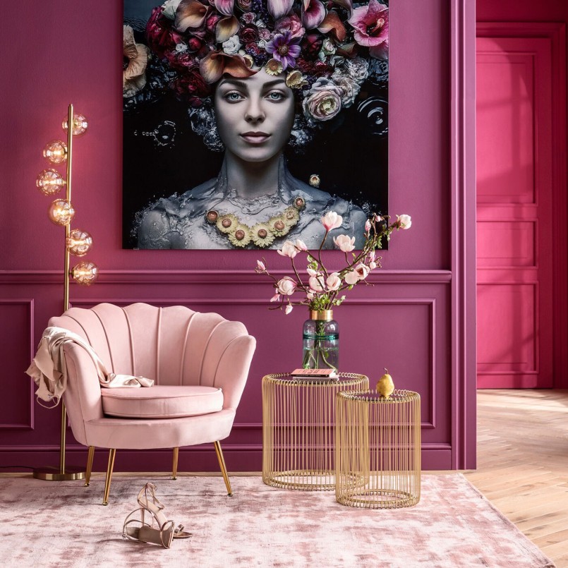 Fauteuil rétro rose - Water Lily - Kare Design