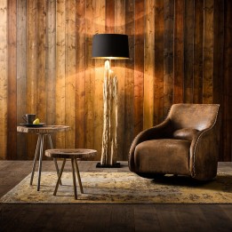 Fauteuil a bascule vintage marron - swing ritmo - Kare Design