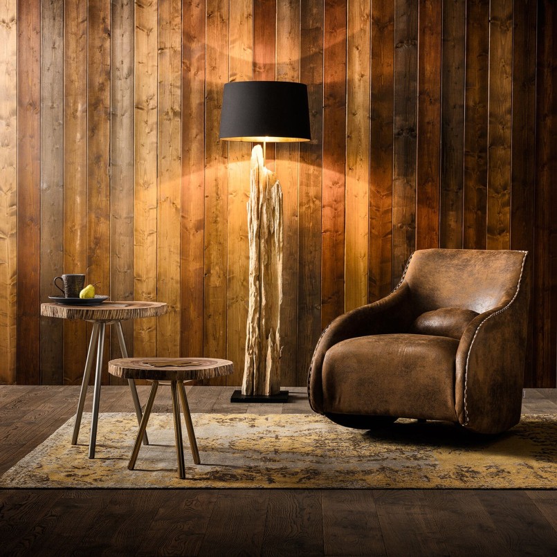 Fauteuil a bascule vintage marron - swing ritmo - Kare Design