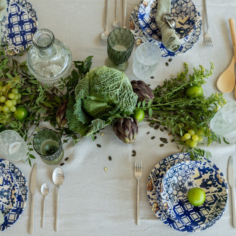 Blue and white soup plates - Fresco - Kare Design