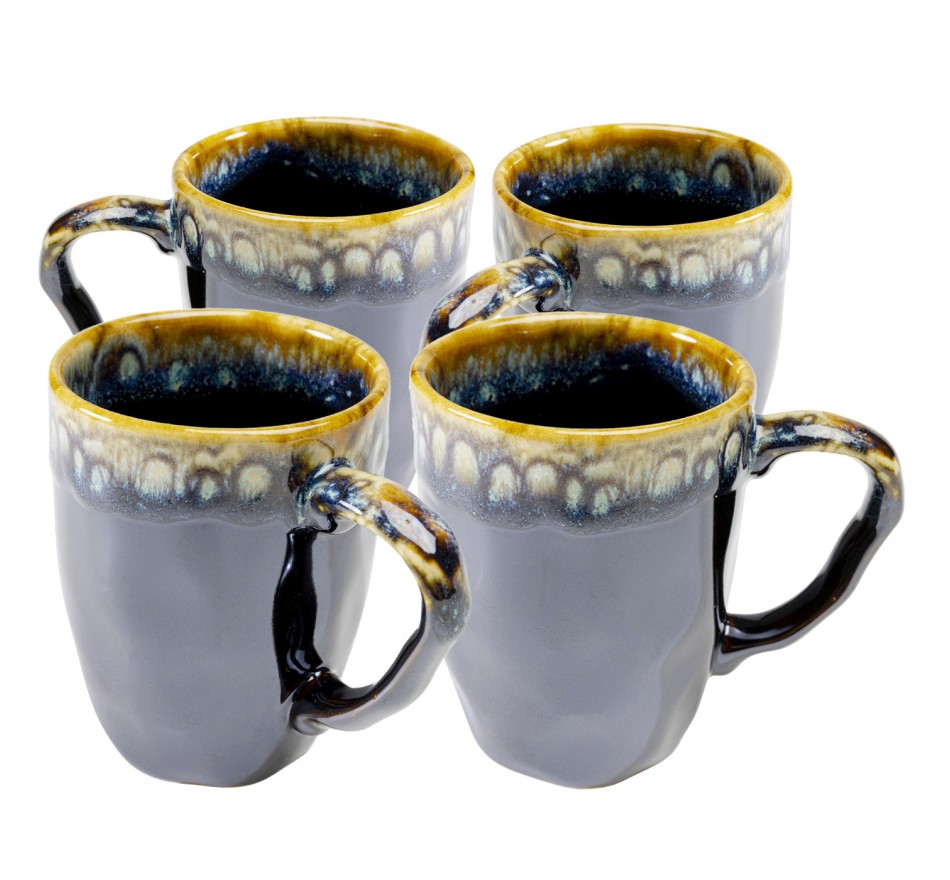 Mug Lio blue (4/set) Kare Design Mug Lio blue (4/set) Kare Design