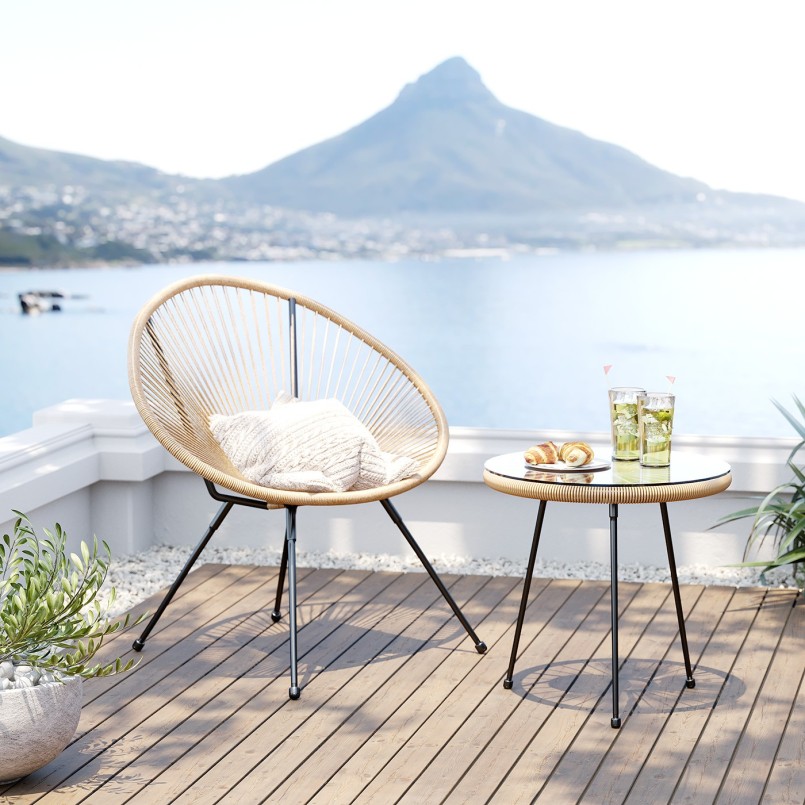 Fauteuil de jardin nature - Acapulco - Kare Design