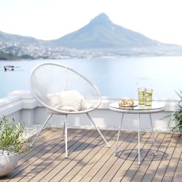 Table d'appoint de jardin blanche - Acapulco - Kare Design