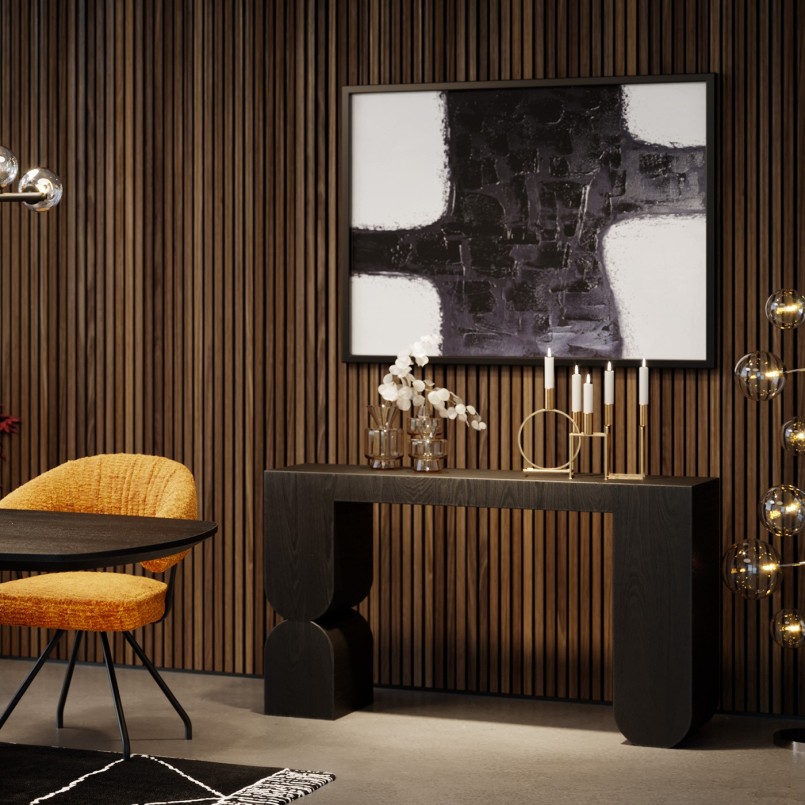 Console en bois noir - Curve - Kare Design