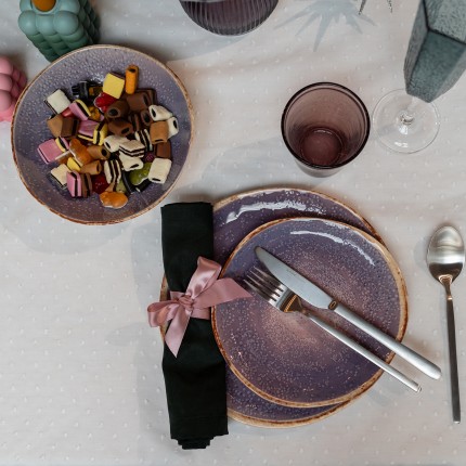 Assiettes Shirley violettes 26cm set de 6 Kare Design