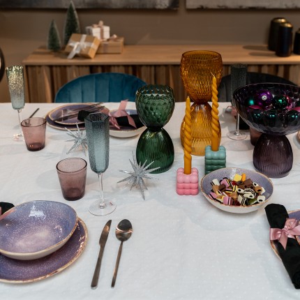 Assiettes creuses Shirley violettes 20cm set de 4 Kare Design