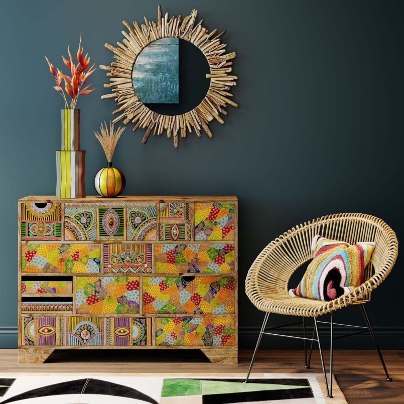 Commode ethnique colorée - Paradise - Kare Design