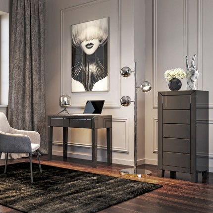 Chiffonnier Luxury Push 5 tiroirs gris Kare Design Chiffonnier Luxury Push 5 tiroirs gris Kare Design