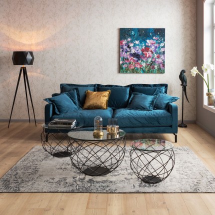 Sofa Lullaby 3-seater velvet blue Kare Design Sofa Lullaby 3-seater velvet blue Kare Design