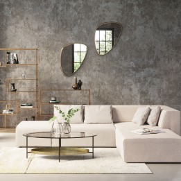 Canapé d'angle contemporain beige - Infinity Ottomane - Kare Design