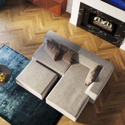 Assise centrale canapé Infinity gris Kare Design Assise centrale canapé Infinity gris Kare Design