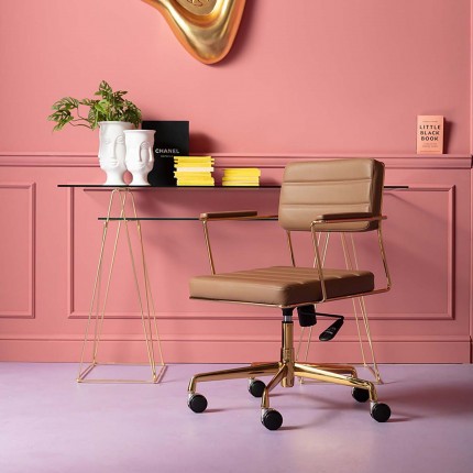 Swivel Office Chair Dottore Brown Kare Design